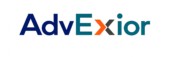 modern advexior logo with split colour x